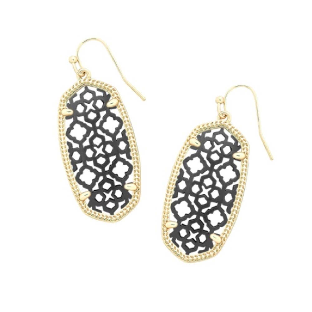 BRAND NEW Kendra Scott earrings grey w/ gold
